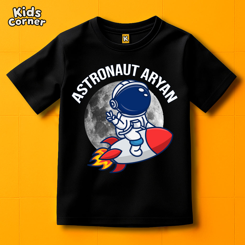 Personalized Astronaut T-shirt for Kids | Get your Kid's name customized