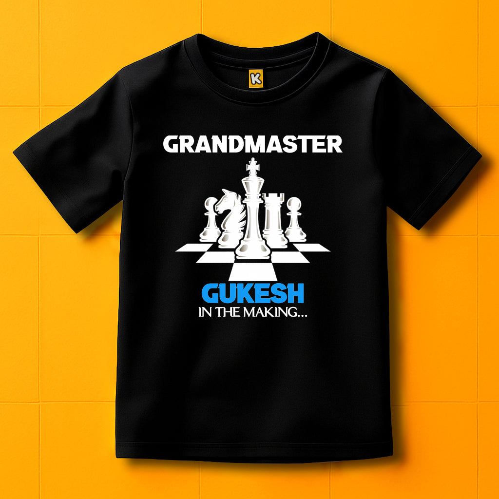 Chess Grandmaster Kids Tshirt | Get your Kid's name customized