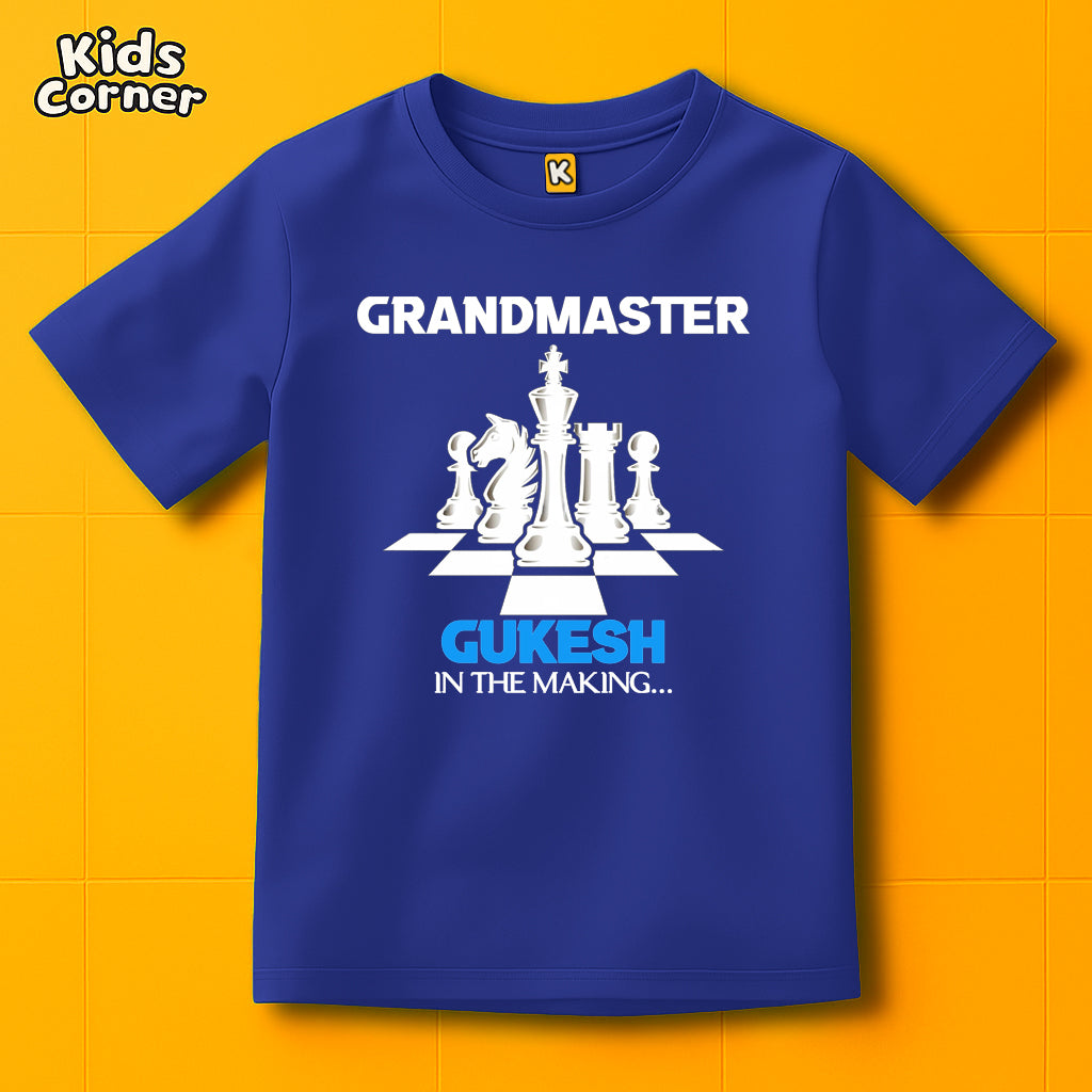 Chess Grandmaster Kids Tshirt | Get your Kid's name customized