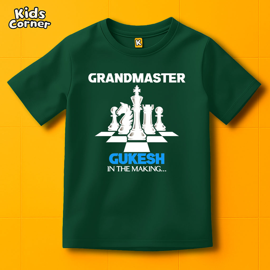 Chess Grandmaster Kids Tshirt | Get your Kid's name customized