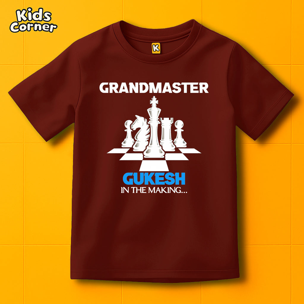 Chess Grandmaster Kids Tshirt | Get your Kid's name customized