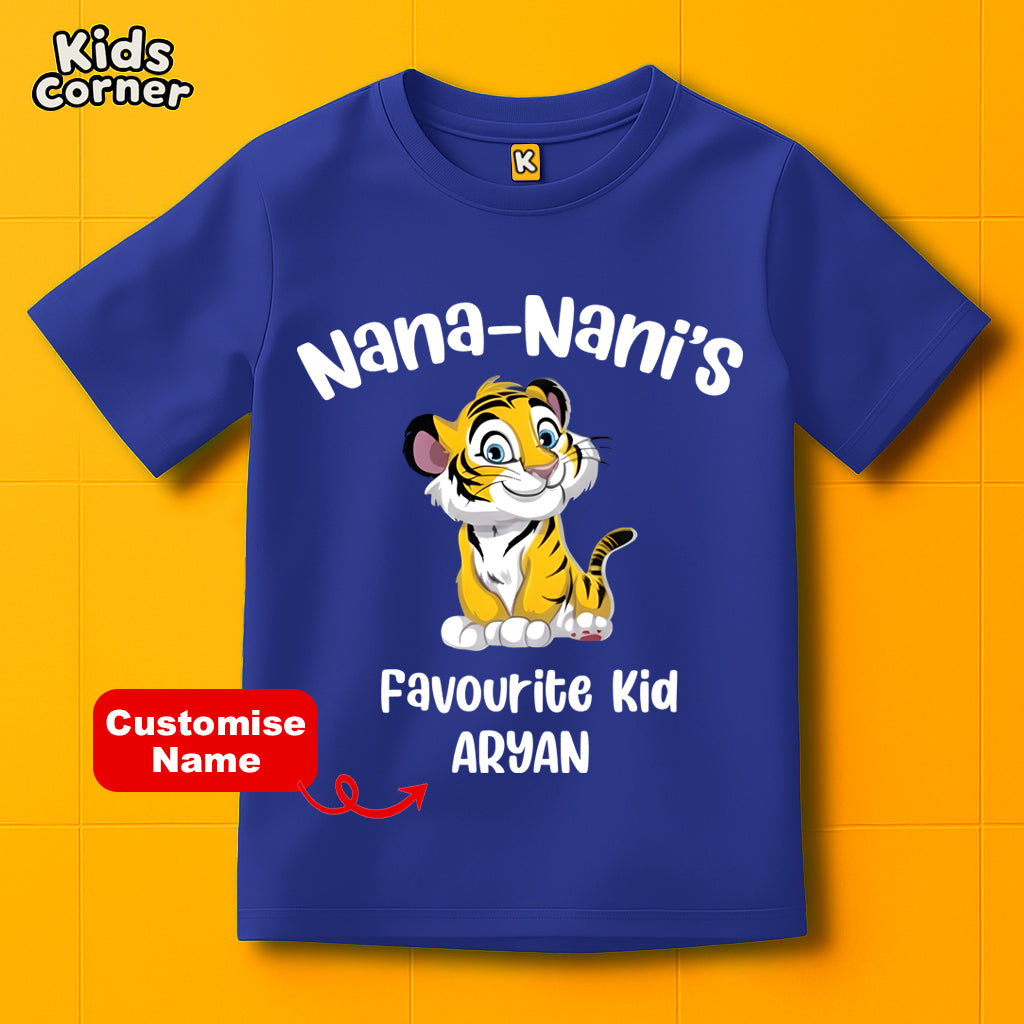 Nana Nani's Favourite Kid with Customized Name - Kid's Tshirt