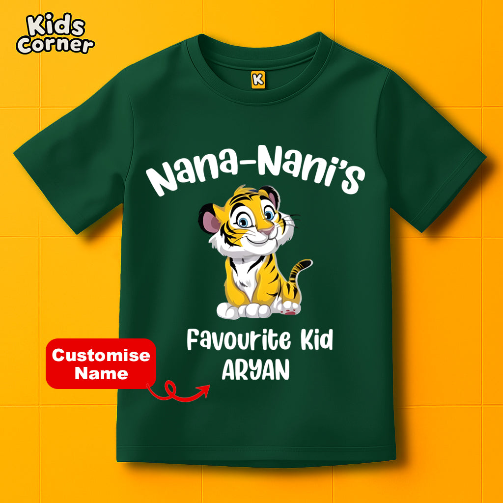 Nana Nani's Favourite Kid with Customized Name - Kid's Tshirt
