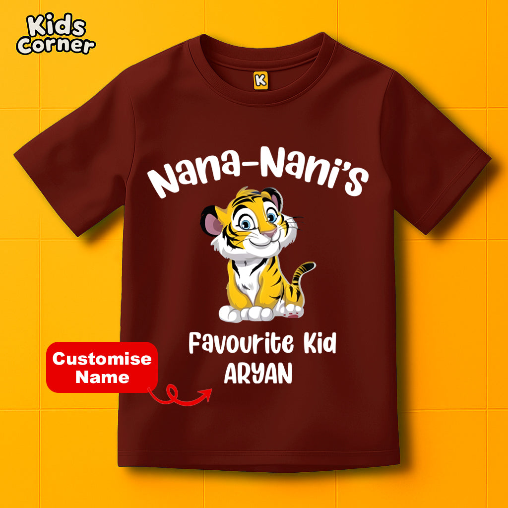 Nana Nani's Favourite Kid with Customized Name - Kid's Tshirt