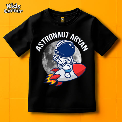 Personalized Astronaut T-shirt for Kids | Get your Kid's name customized