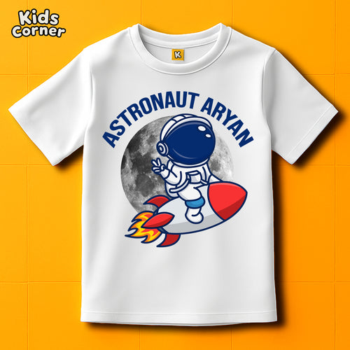 Personalized Astronaut T-shirt for Kids | Get your Kid's name customized