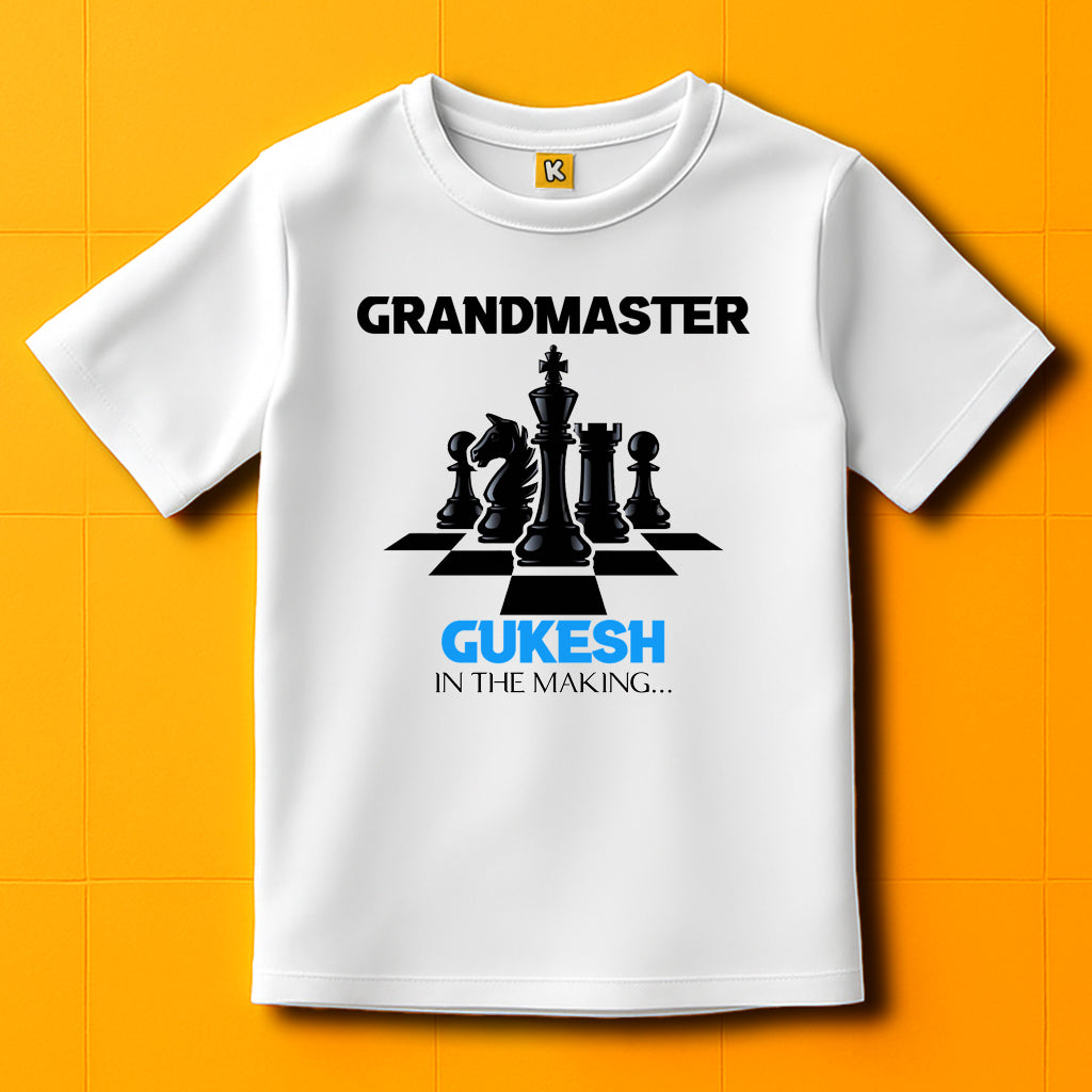 Chess Grandmaster Kids Tshirt | Get your Kid's name customized
