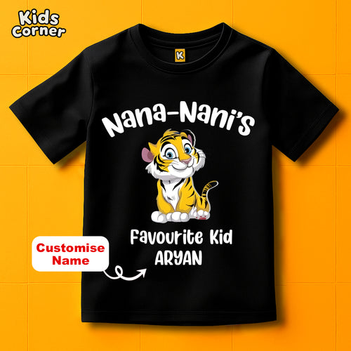 Nana Nani's Favourite Kid with Customized Name - Kid's Tshirt